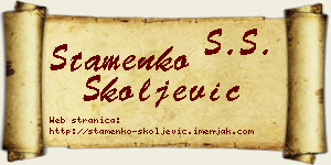 Stamenko Školjević vizit kartica